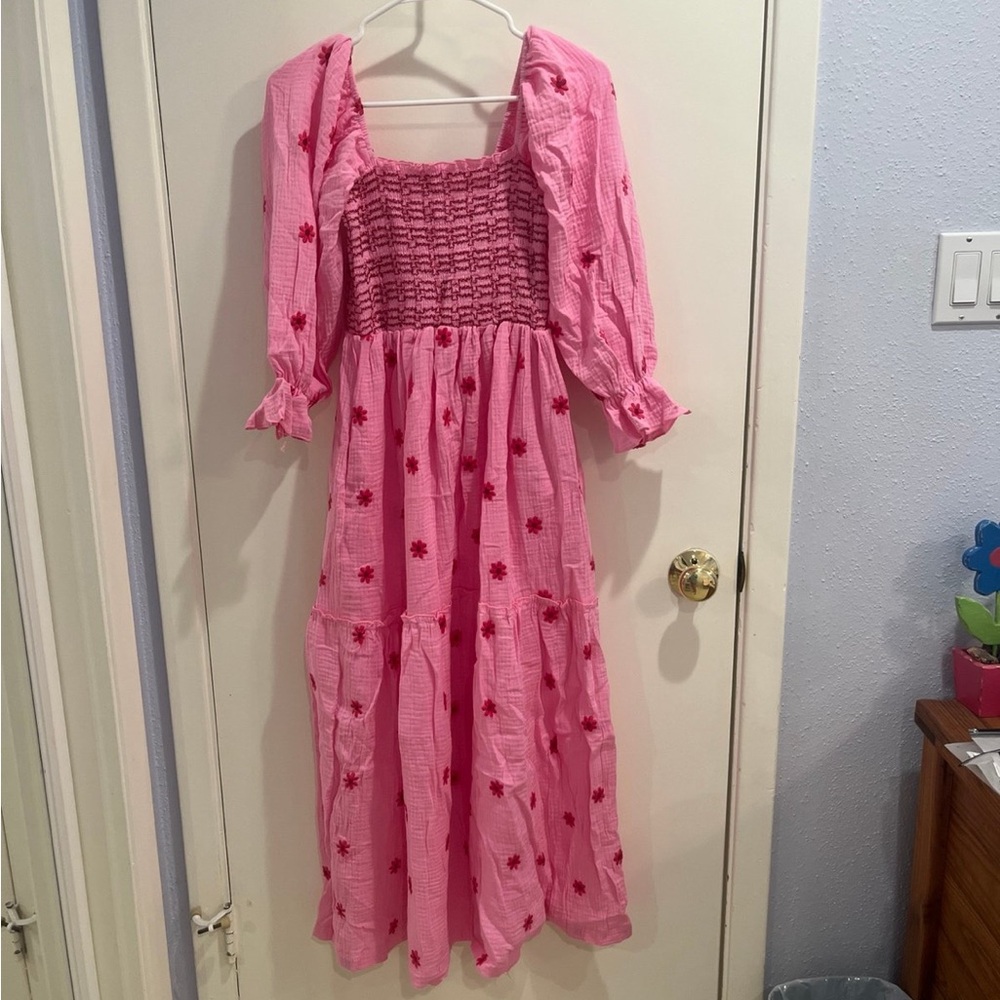 Pink Floral Maxi Dress